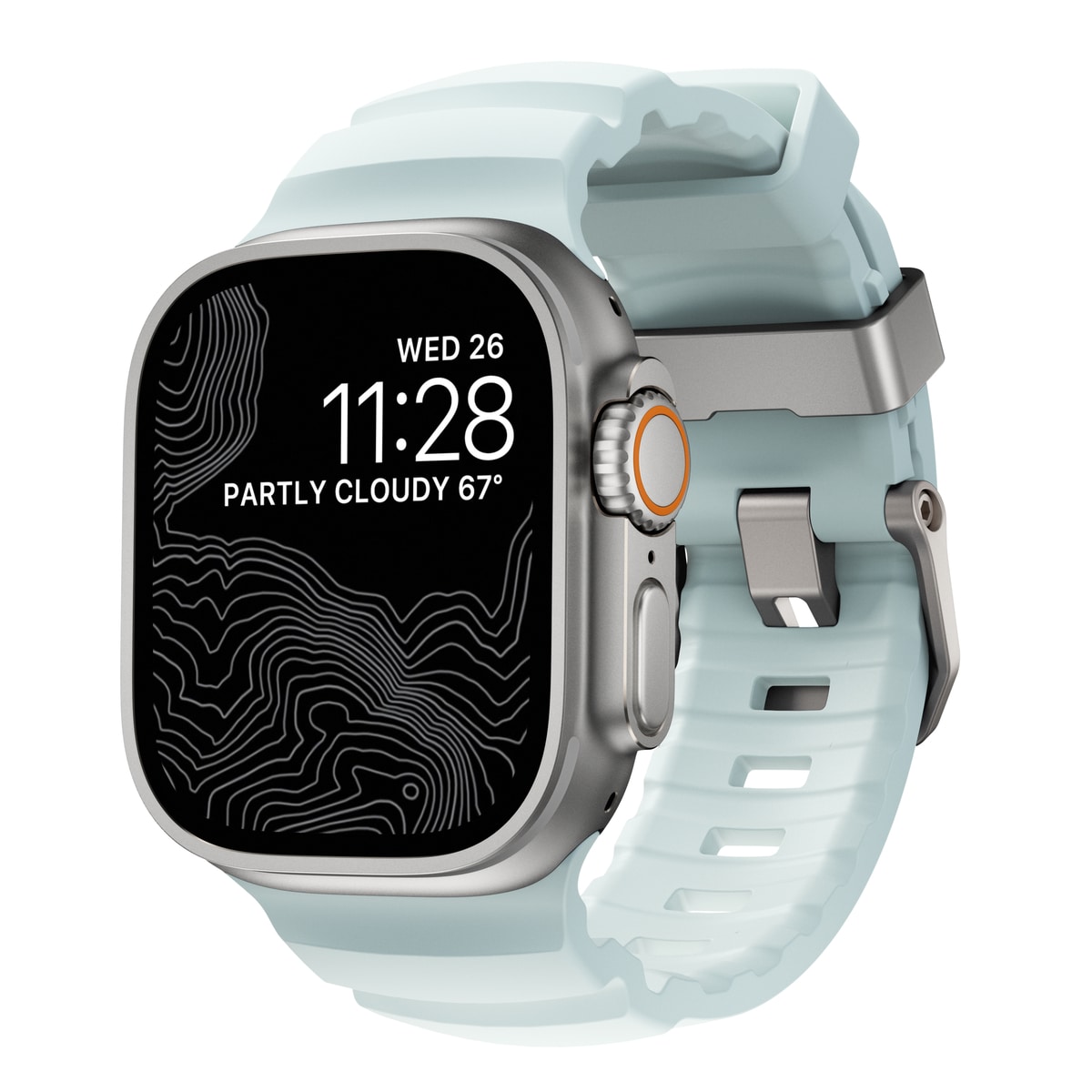 Apple Watch Series 8 45mm Reim Rocky Point (Natural Hardware) Icy Blue Glow - Limited edition