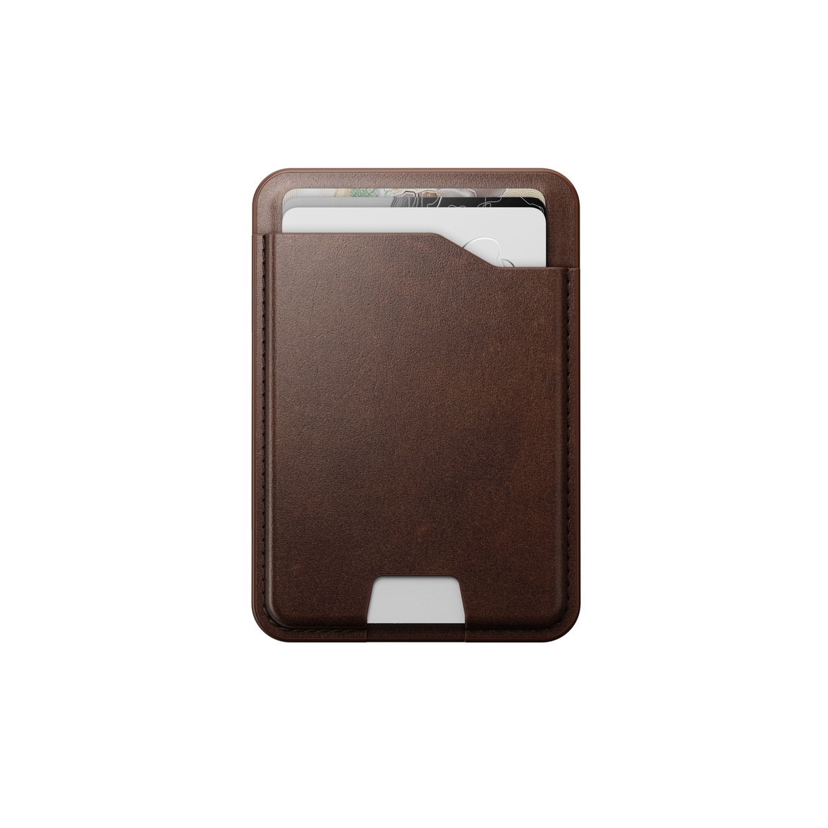 MagSafe-kortholder i Horween Leather med sporing, Rustic Brown