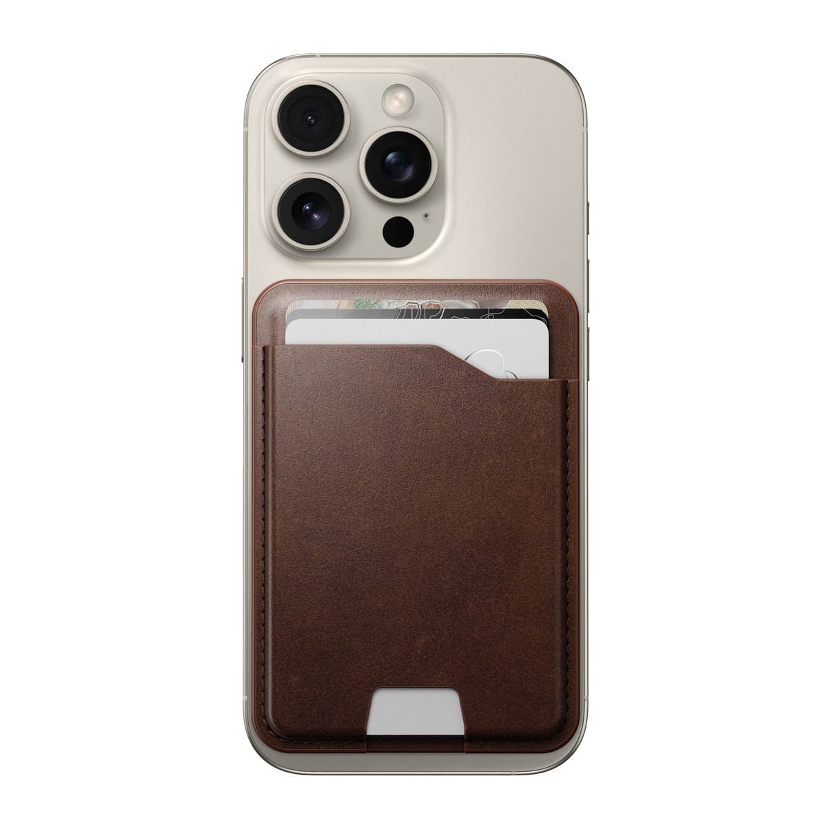 MagSafe-kortholder i Horween Leather med sporing, Rustic Brown