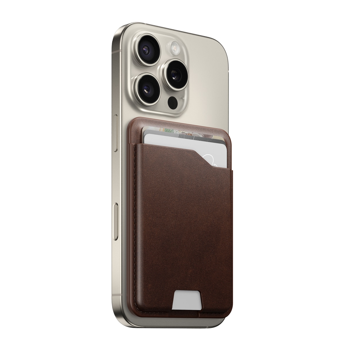 MagSafe-kortholder i Horween Leather med sporing, Rustic Brown