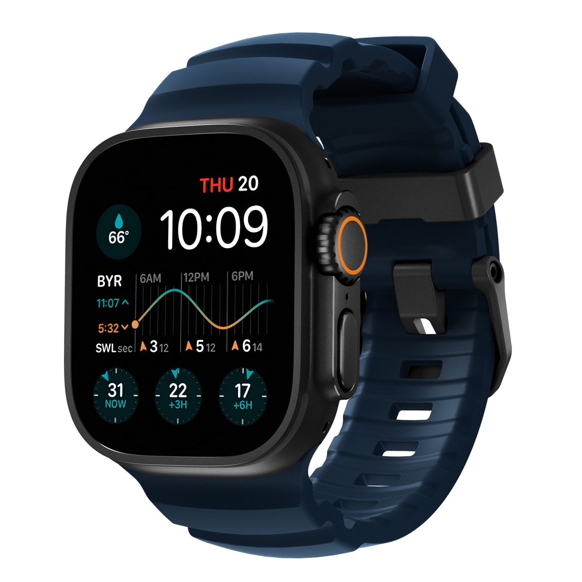 Apple Watch Series 4-6 44mm Reim Rocky Point (Black Hardware) Atlantic