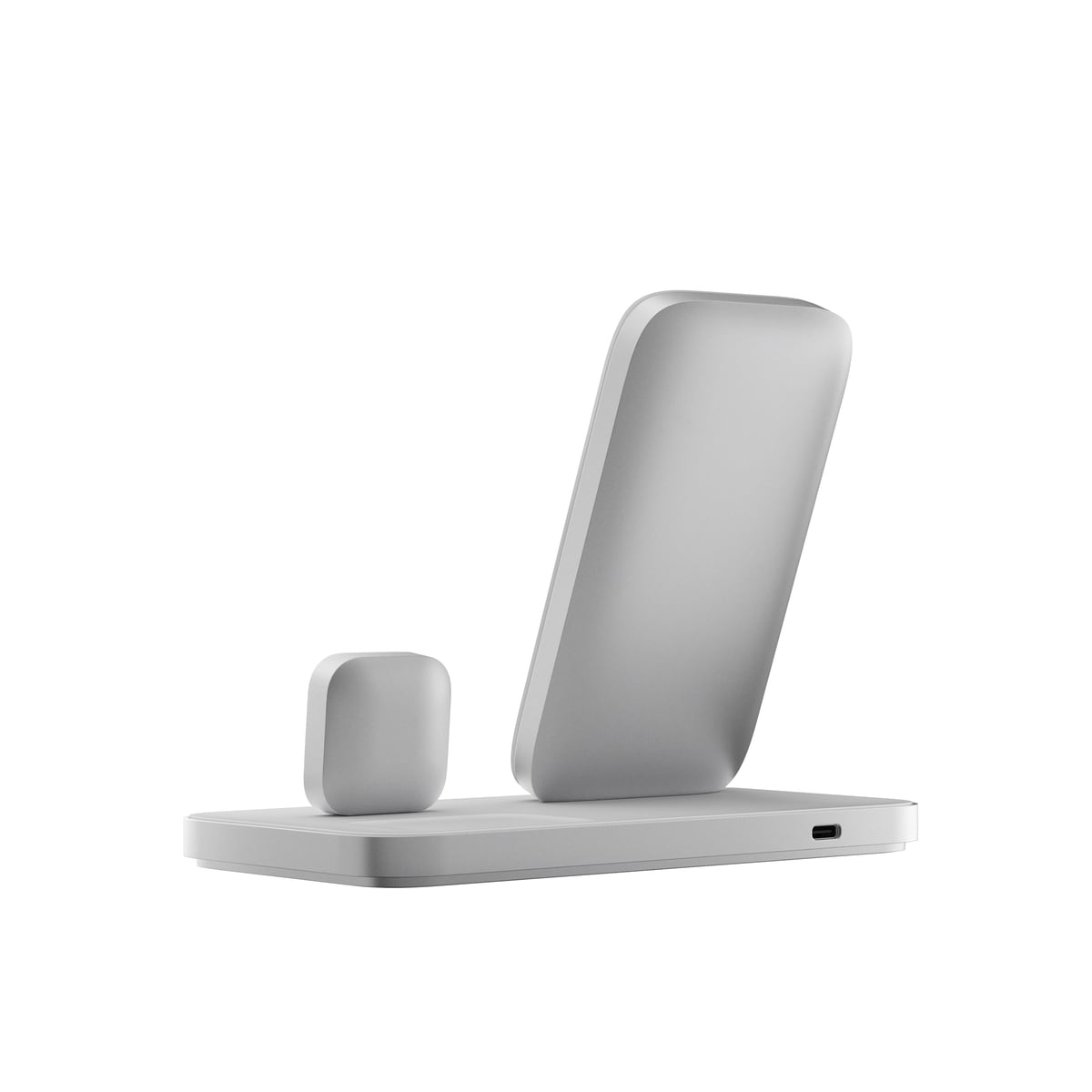 Ladestasjon Stand One Max 3-i-1 Qi2 MagSafe, Silver
