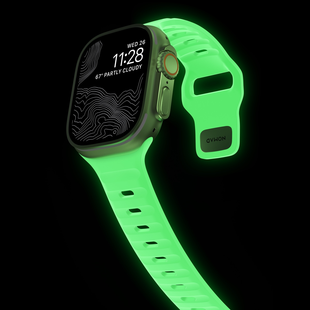 Apple Watch Series 8 45mm Reim - Sport Band Grønn