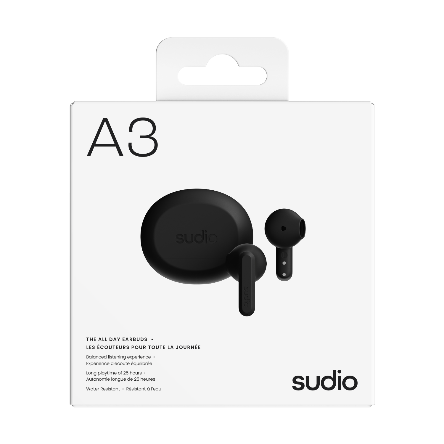 A3 Trådløse In-ear hodetelefoner, Svart