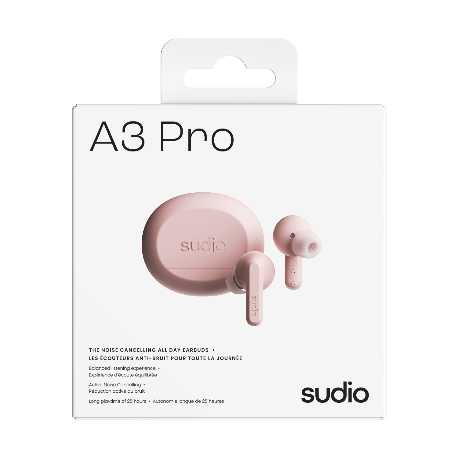 A3 Pro Trådløse In-ear hodetelefoner med støydemping, Rosa