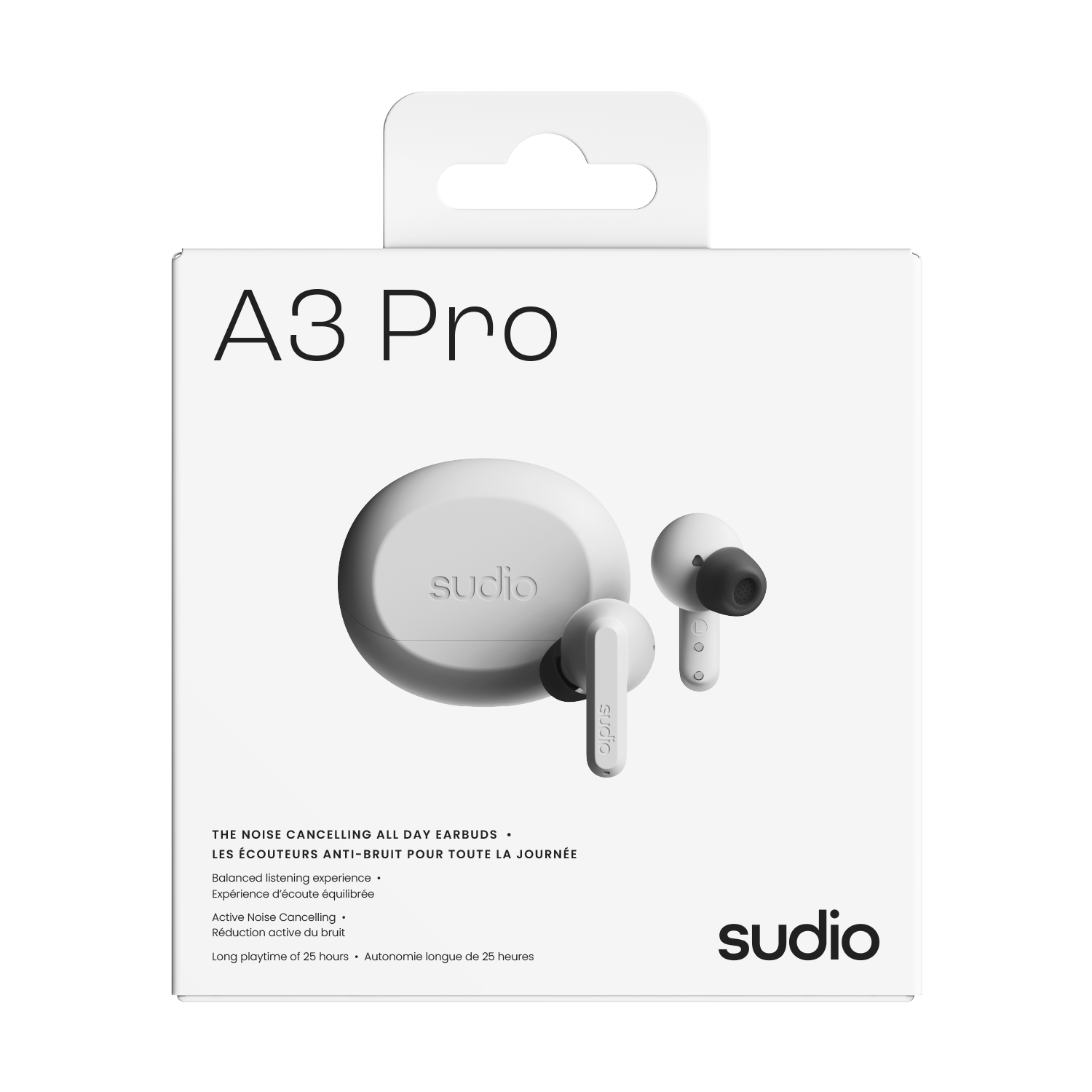 A3 Pro Trådløse In-ear hodetelefoner med støydemping, Hvit