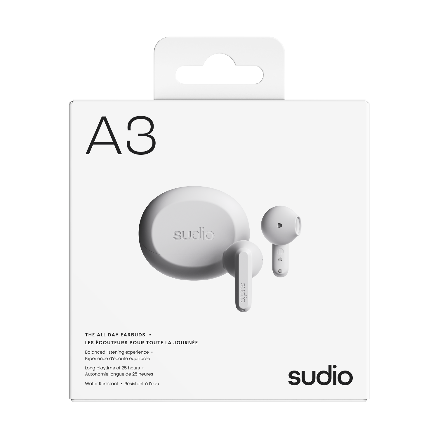 A3 Trådløse In-ear hodetelefoner, Hvit