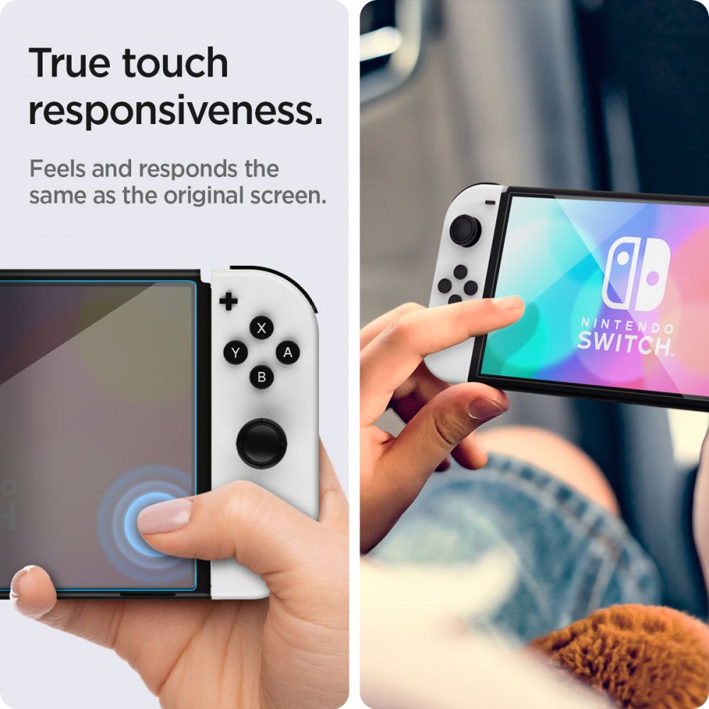 Nintendo Switch OLED skjermbeskytter GLAS.tR EZ Fit (2-pack)