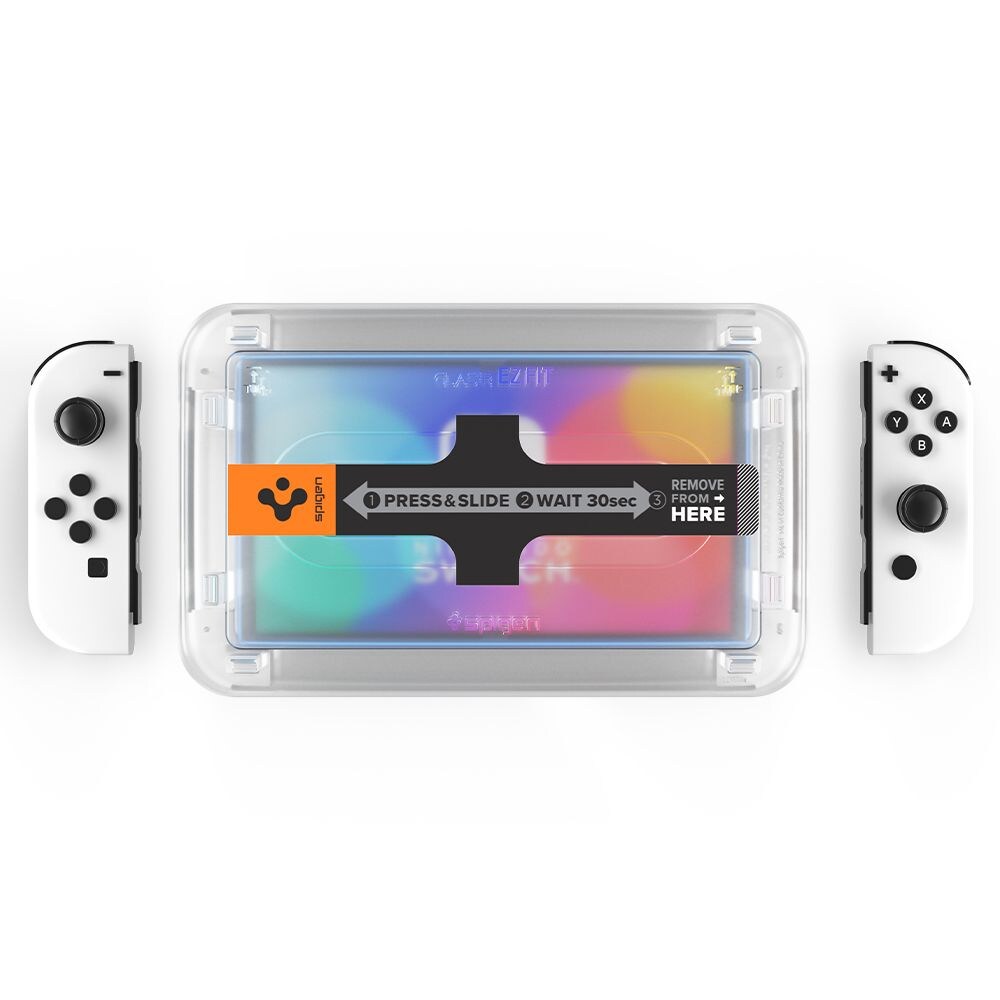 Nintendo Switch OLED skjermbeskytter GLAS.tR EZ Fit (2-pack)