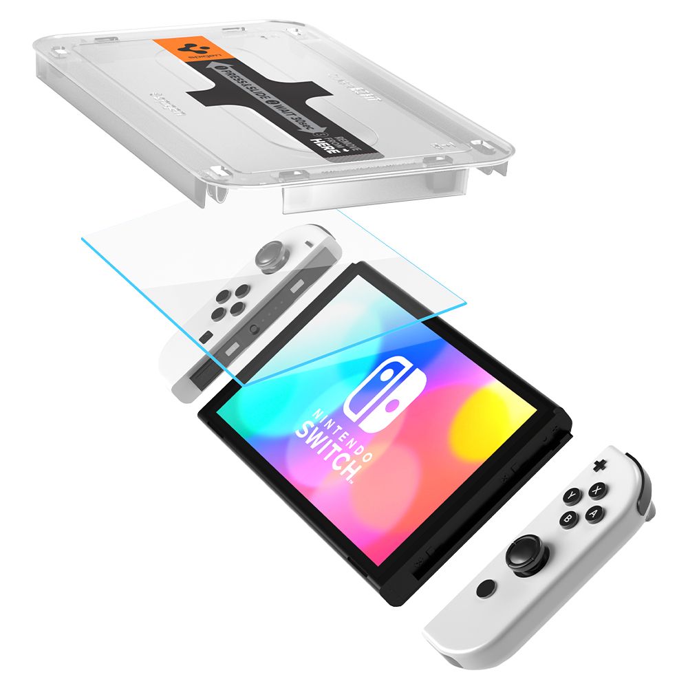 Nintendo Switch OLED skjermbeskytter GLAS.tR EZ Fit (2-pack)