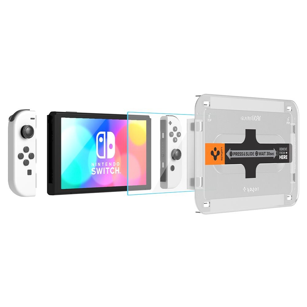 Nintendo Switch OLED skjermbeskytter GLAS.tR EZ Fit (2-pack)