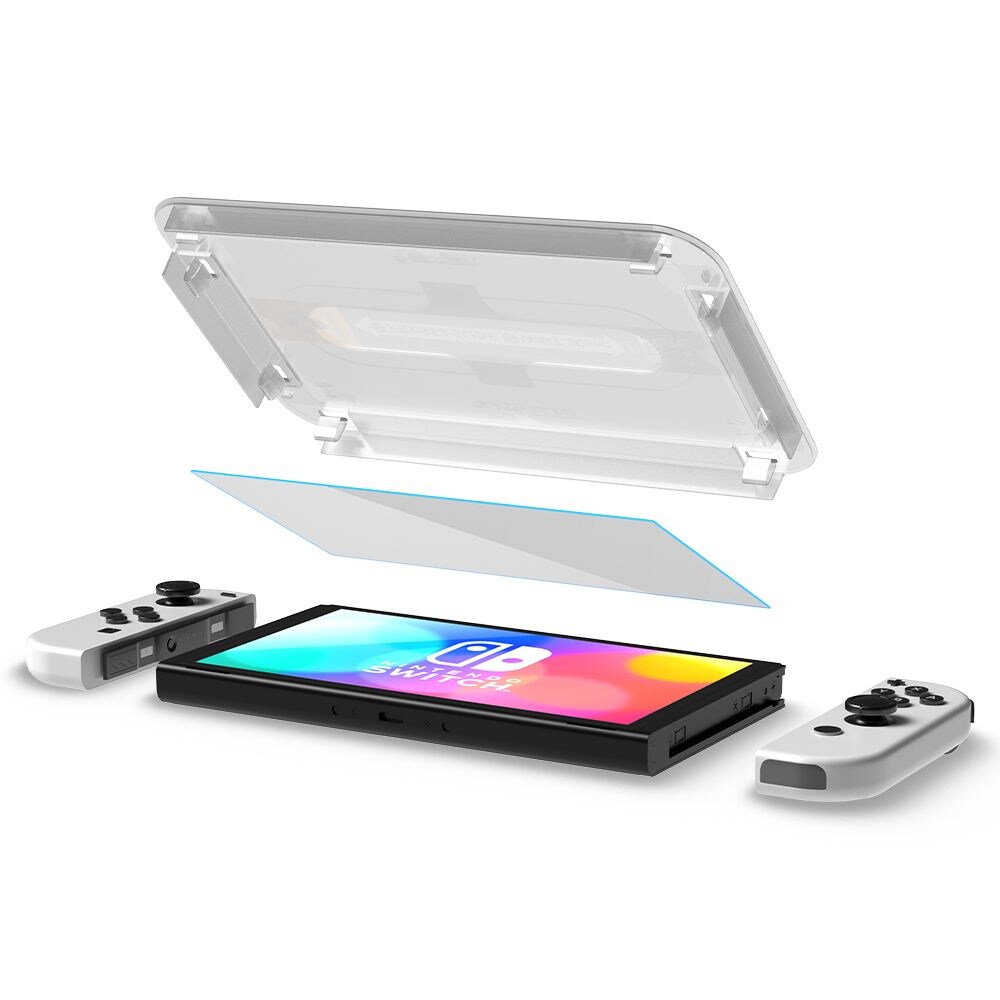 Nintendo Switch OLED skjermbeskytter GLAS.tR EZ Fit (2-pack)