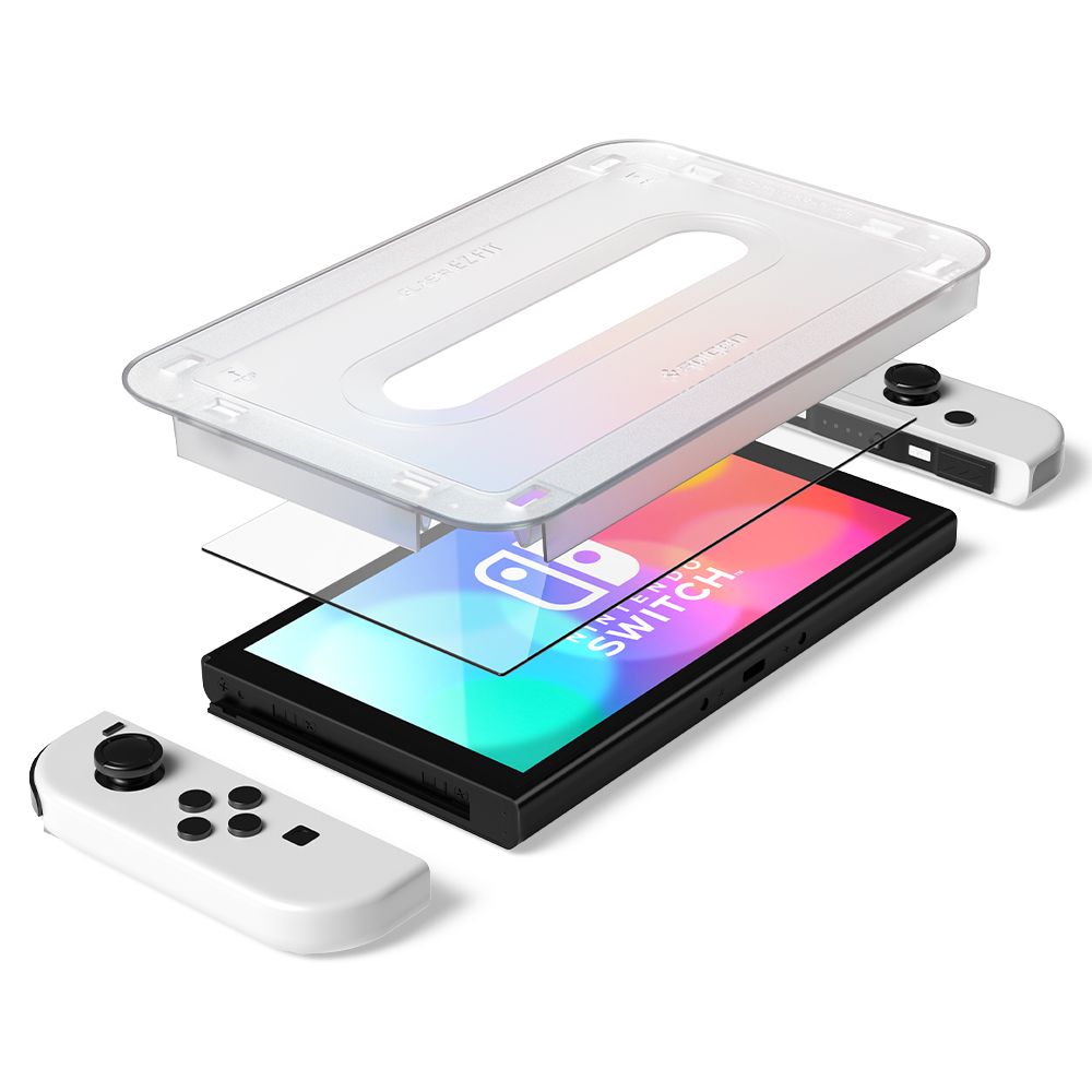 Nintendo Switch OLED skjermbeskytter GLAS.tR EZ Fit (2-pack)