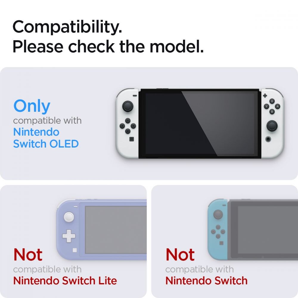 Nintendo Switch OLED skjermbeskytter GLAS.tR EZ Fit (2-pack)