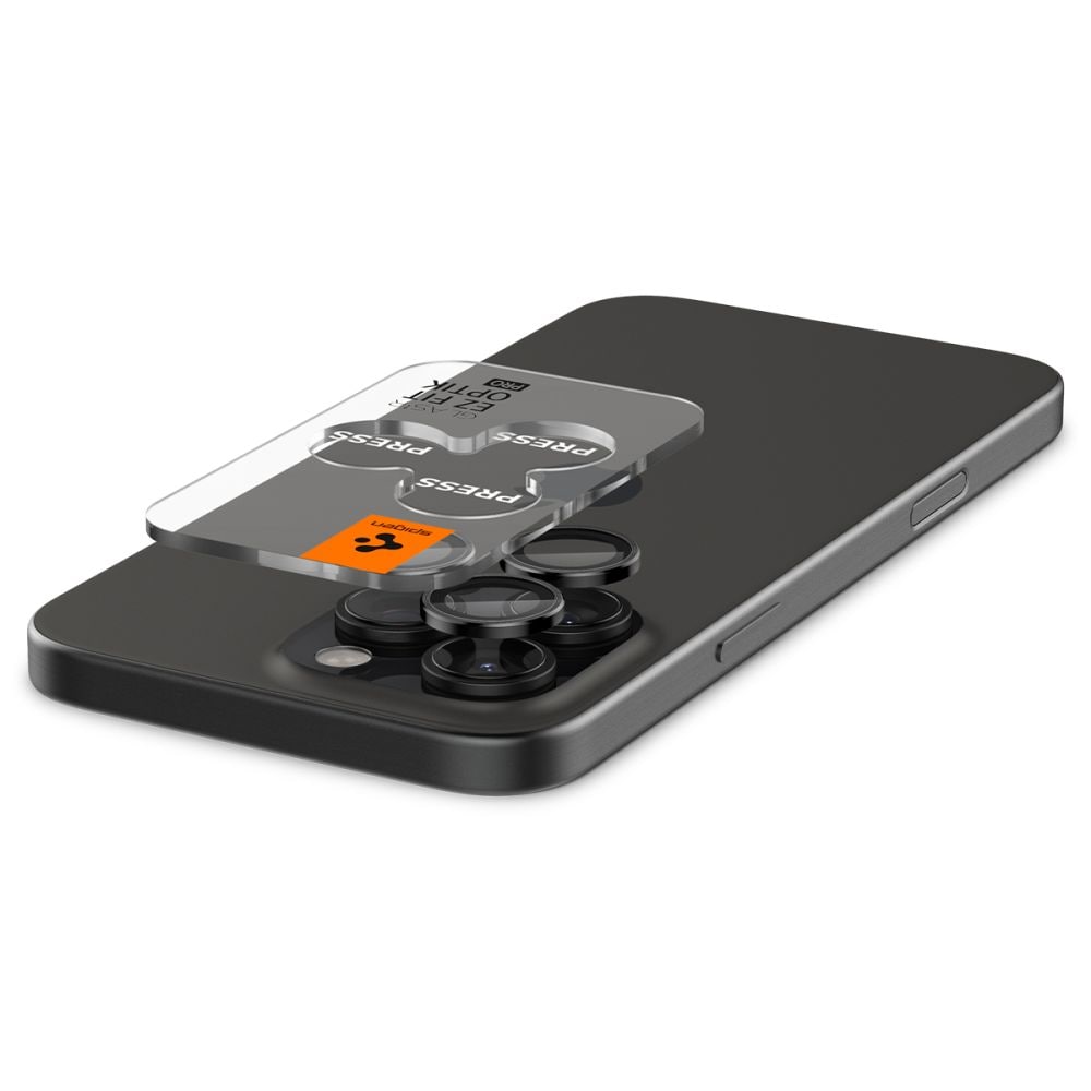 iPhone 16 Pro EZ Fit Linsebeskytter (2-pack), Svart