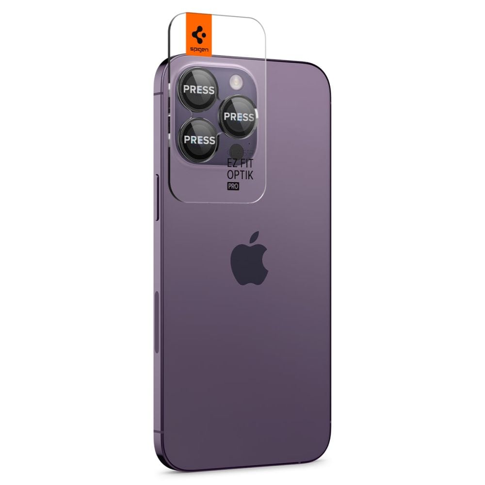 iPhone 14 Pro Max EZ Fit Linsebeskytter (2-pack), Svart
