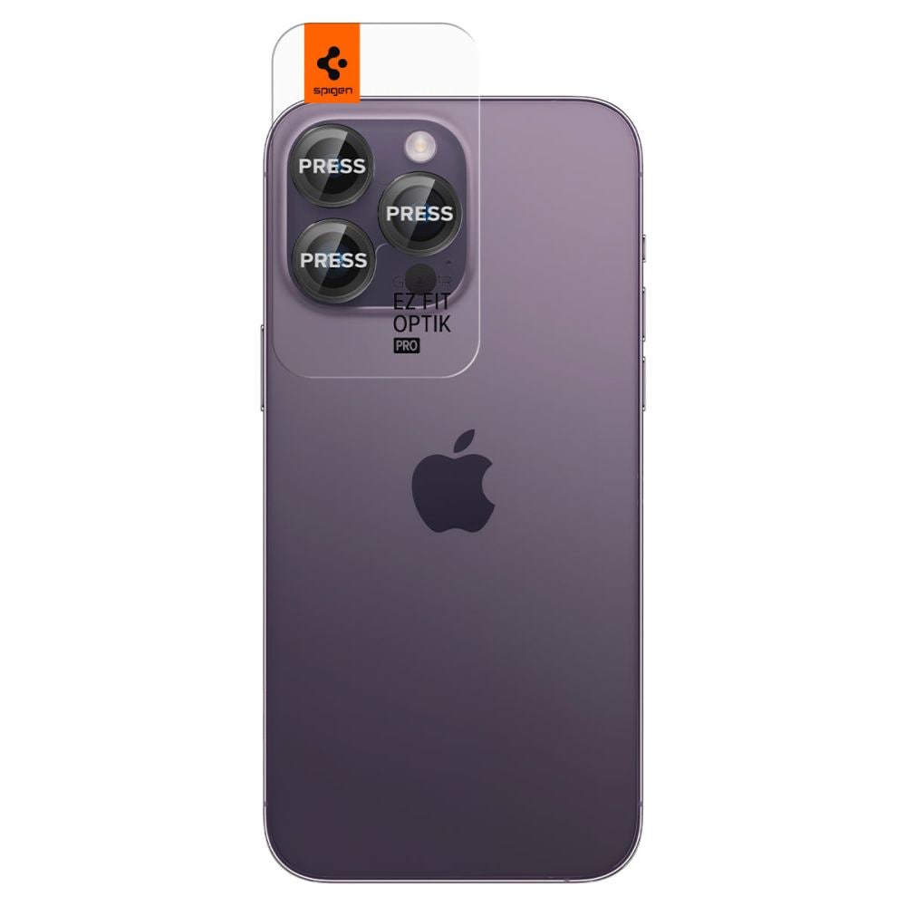 iPhone 14 Pro Max EZ Fit Linsebeskytter (2-pack), Svart