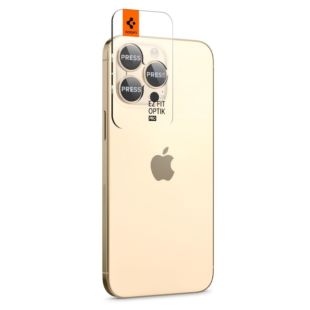 iPhone 14 Pro Max EZ Fit Linsebeskytter (2-pack), Gull