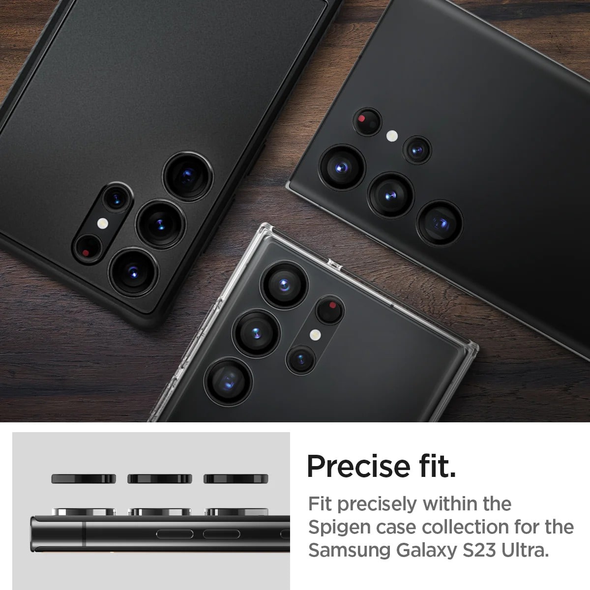 Samsung Galaxy S23 Ultra EZ Fit Linsebeskytter (2-pack), Gjennomsiktig
