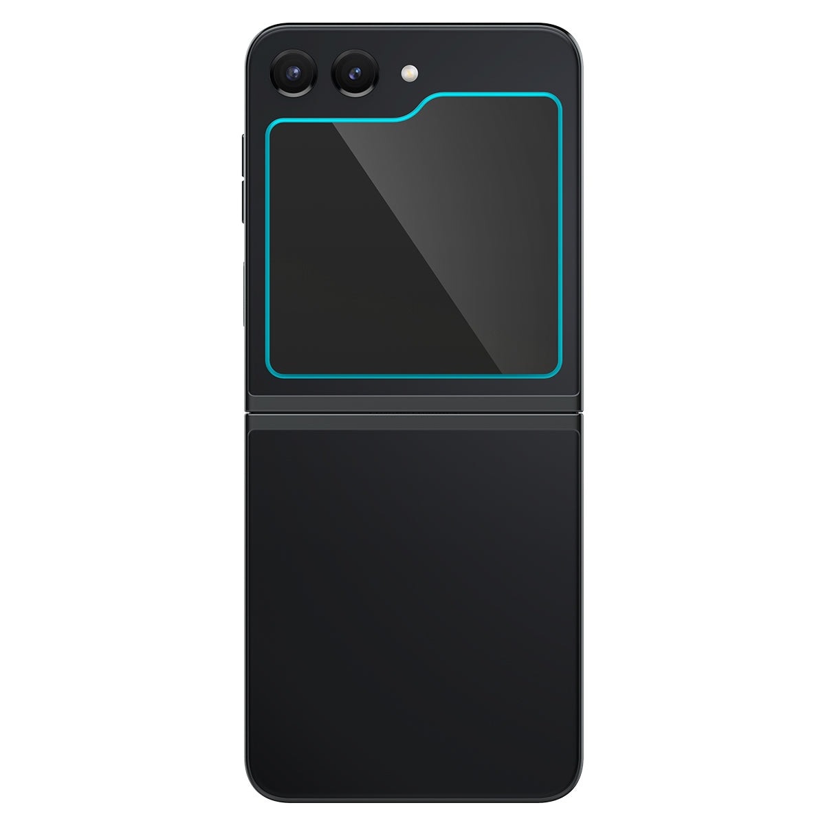 Samsung Galaxy Z Flip 5 Ytterskjermbeskytter med monteringsramme (2-pack) GLAS.tR EZ Fit