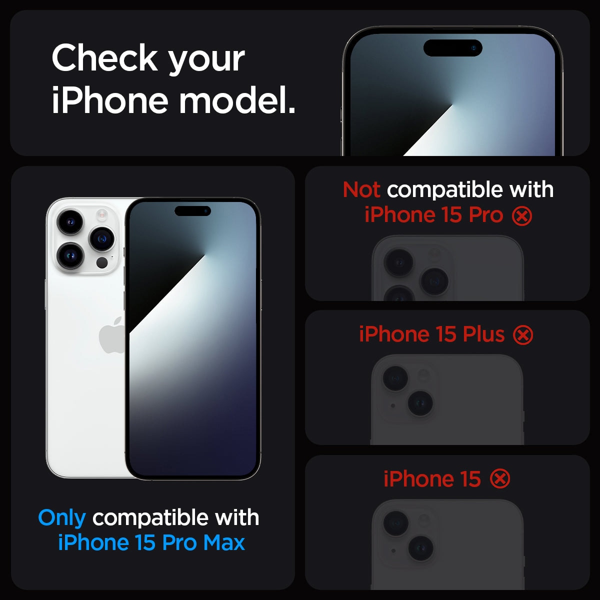 iPhone 15 Pro Max Skjermbeskytter med monteringsramme (2-pack) GLAS.tR EZ Fit
