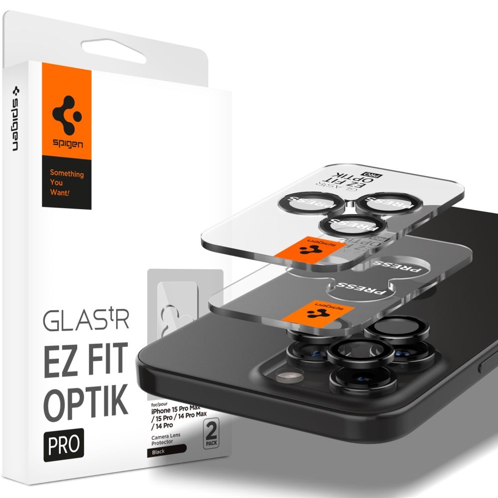 iPhone 16 Pro Max EZ Fit Linsebeskytter (2-pack), Gjennomsiktig