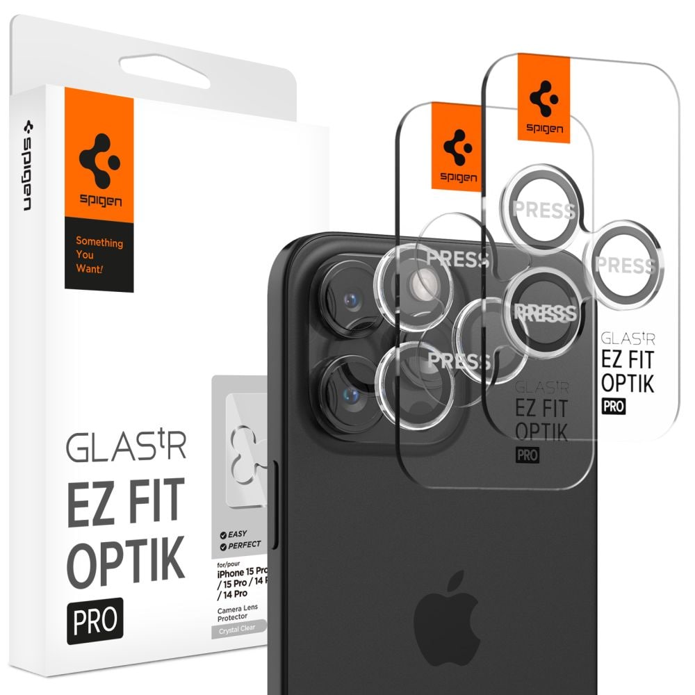 iPhone 16 Pro Max EZ Fit Linsebeskytter (2-pack), Gjennomsiktig