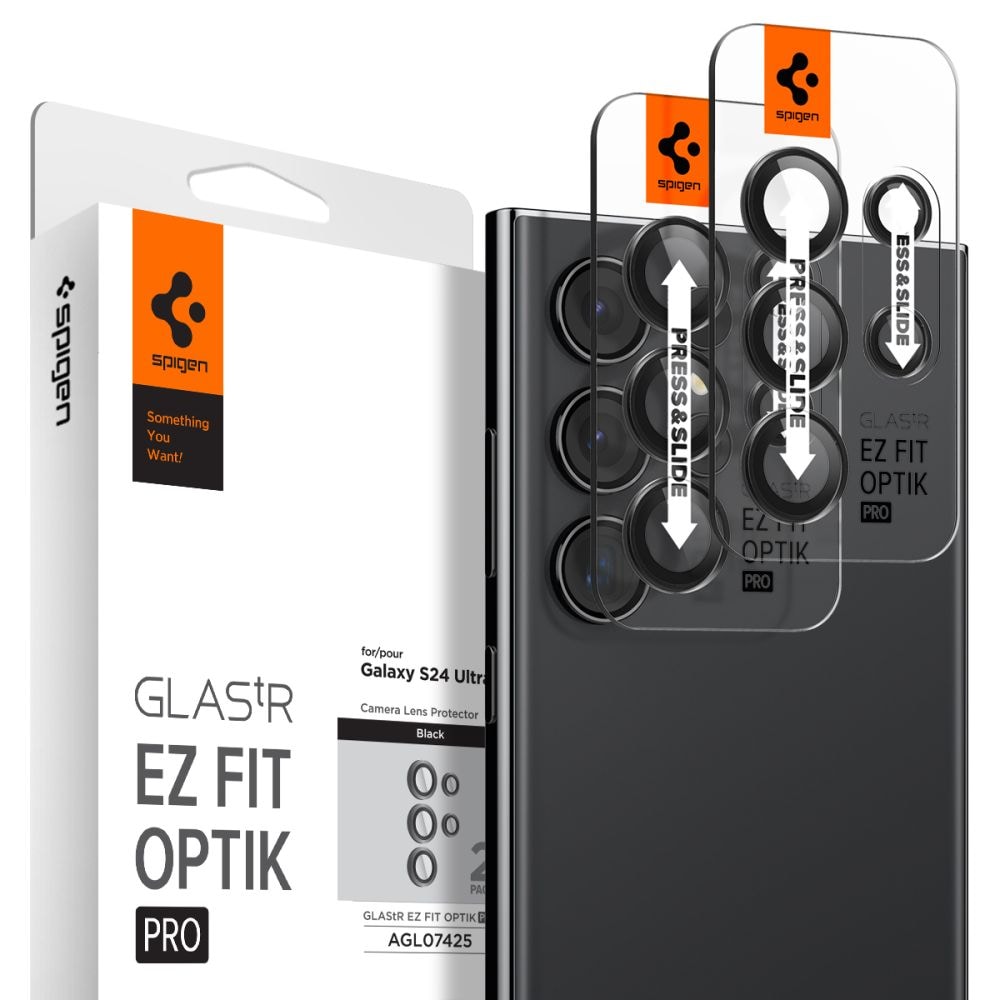 Samsung Galaxy S24 Ultra EZ Fit Linsebeskytter (2-pack), Svart