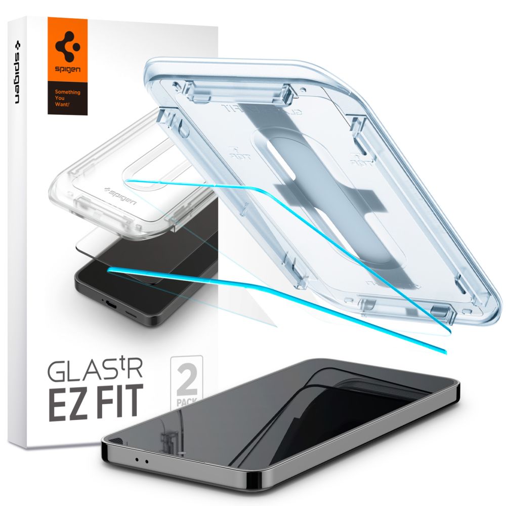 Samsung Galaxy S24 Skjermbeskytter med monteringsramme (2-pack) GLAS.tR EZ Fit