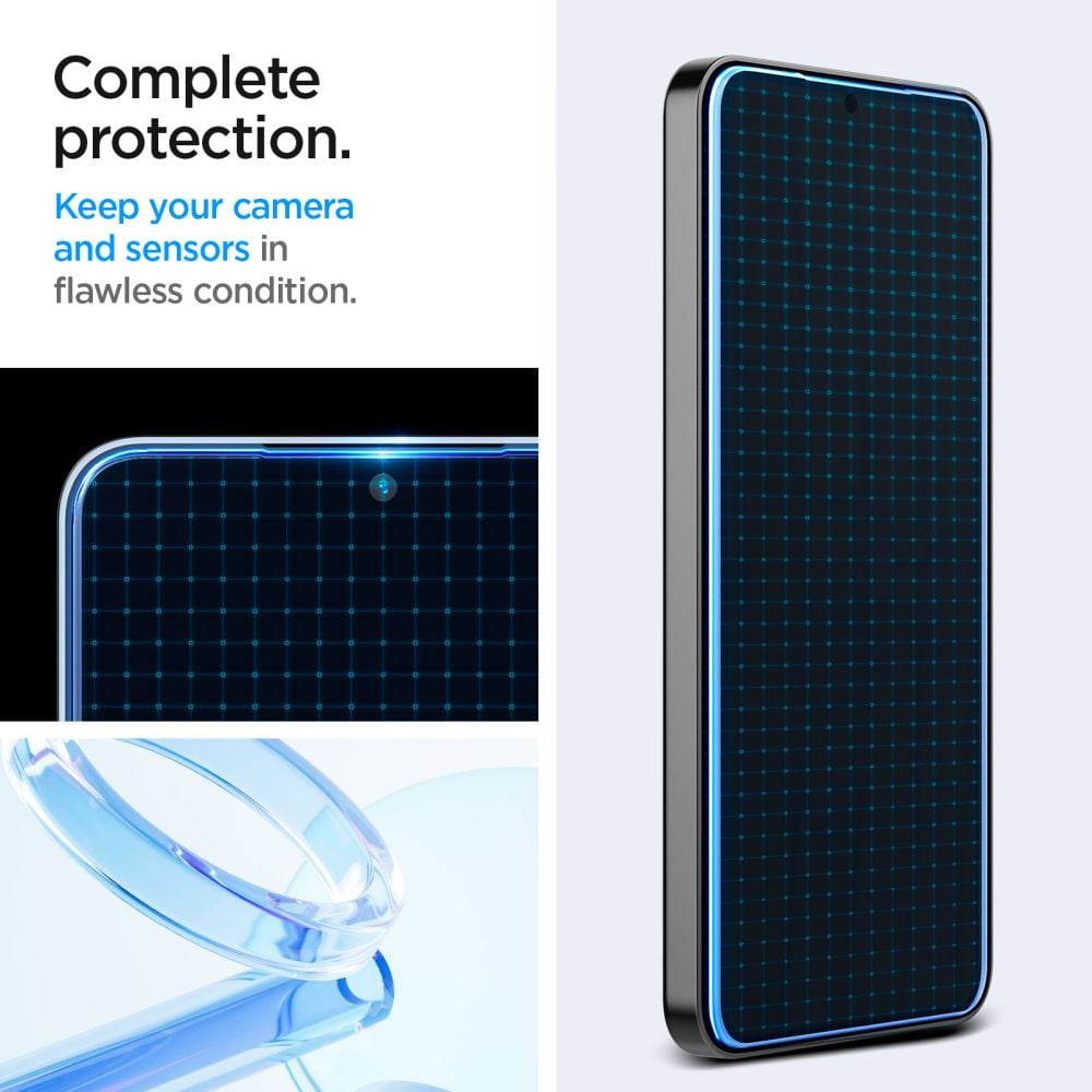 Samsung Galaxy S24 Skjermbeskytter med monteringsramme (2-pack) GLAS.tR EZ Fit