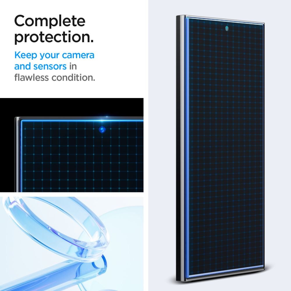 Samsung Galaxy S24 Ultra Skjermbeskytter med monteringsramme (2-pack) GLAS.tR EZ Fit