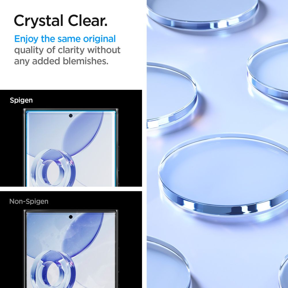 Samsung Galaxy S24 Ultra Skjermbeskytter med monteringsramme (2-pack) GLAS.tR EZ Fit