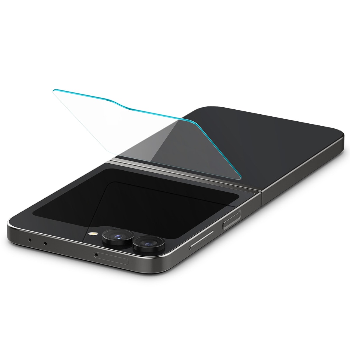 Samsung Galaxy Z Flip 6 Ytterskjermbeskytter med monteringsramme (2-pack) GLAS.tR EZ Fit