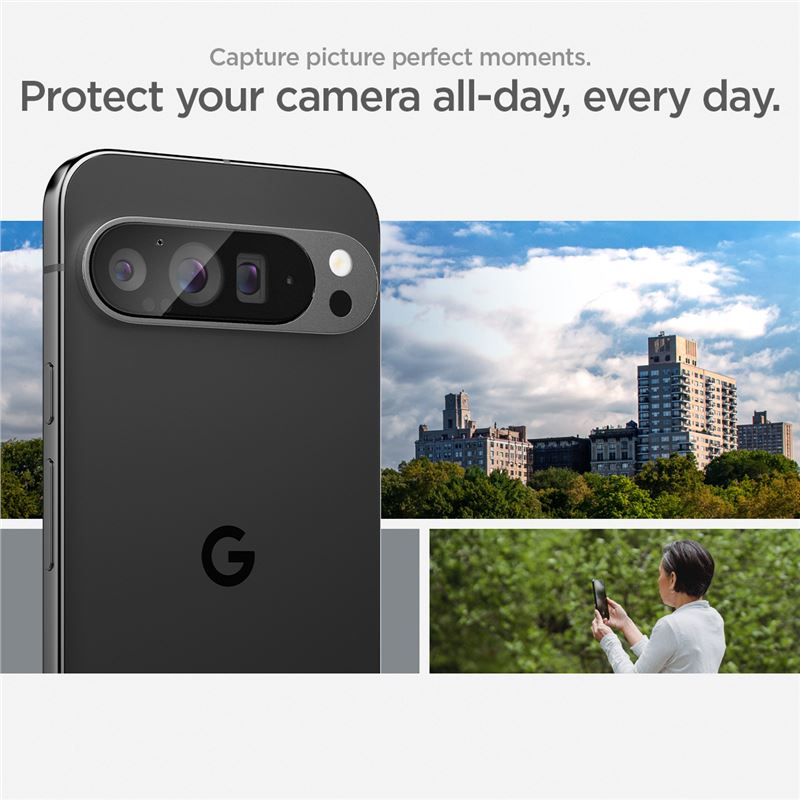 Google Pixel 9 Pro EZ Fit Linsebeskytter (2-pack), Gjennomsiktig