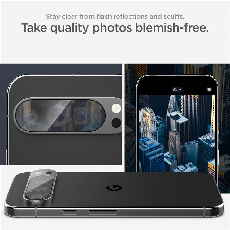 Google Pixel 9 Pro EZ Fit Linsebeskytter (2-pack), Gjennomsiktig
