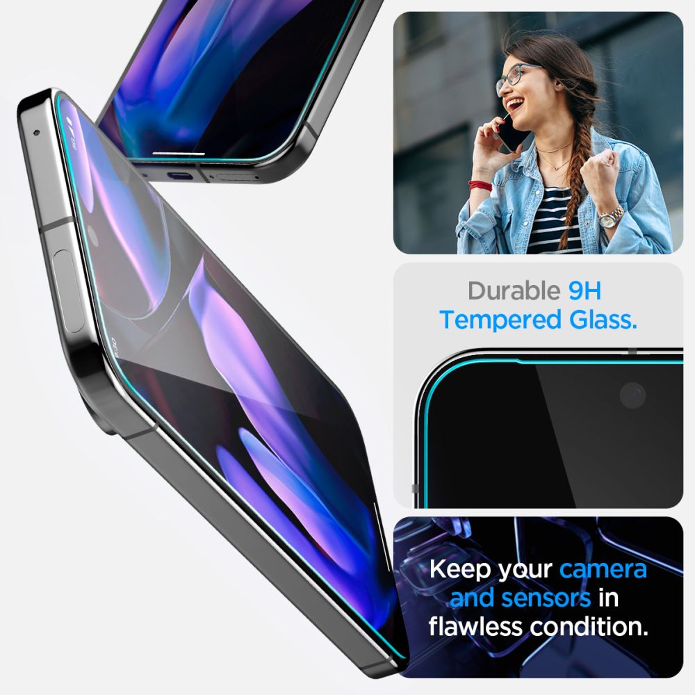 Google Pixel 10 Pro Skjermbeskytter med monteringsramme (2-pack) GLAS.tR EZ Fit