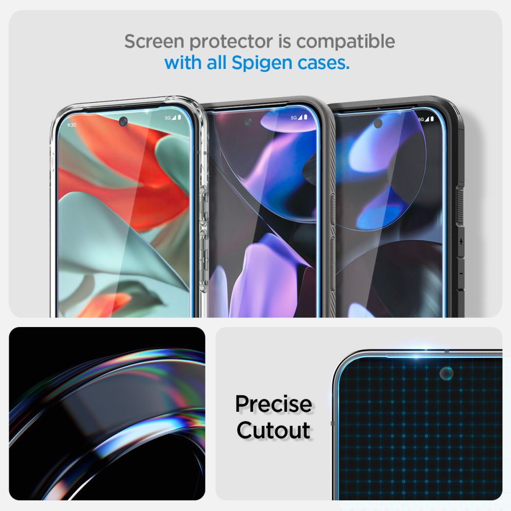 Google Pixel 10 Pro Skjermbeskytter med monteringsramme (2-pack) GLAS.tR EZ Fit