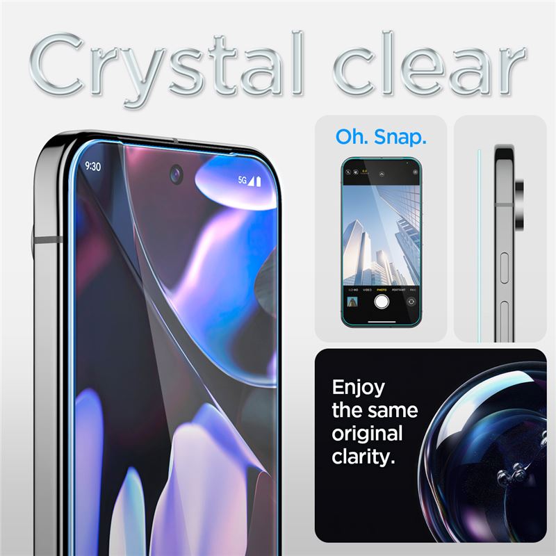 Google Pixel 10 Pro XL Skjermbeskytter med monteringsramme (2-pack) GLAS.tR EZ Fit
