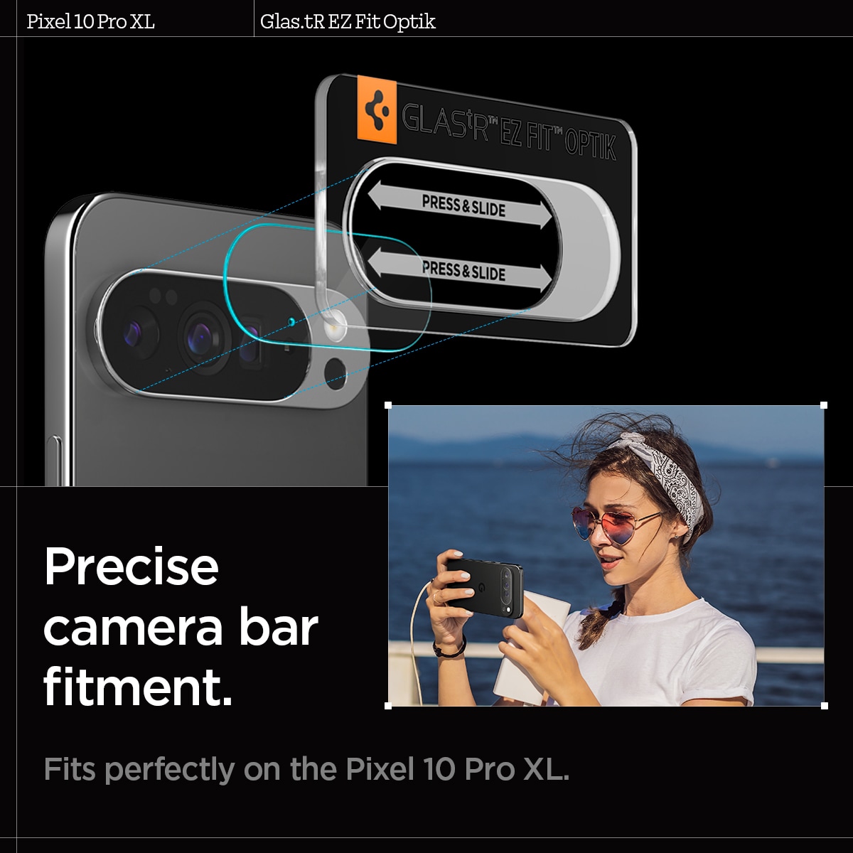 Google Pixel 10 Pro XL EZ Fit Linsebeskytter (2-pack), Gjennomsiktig