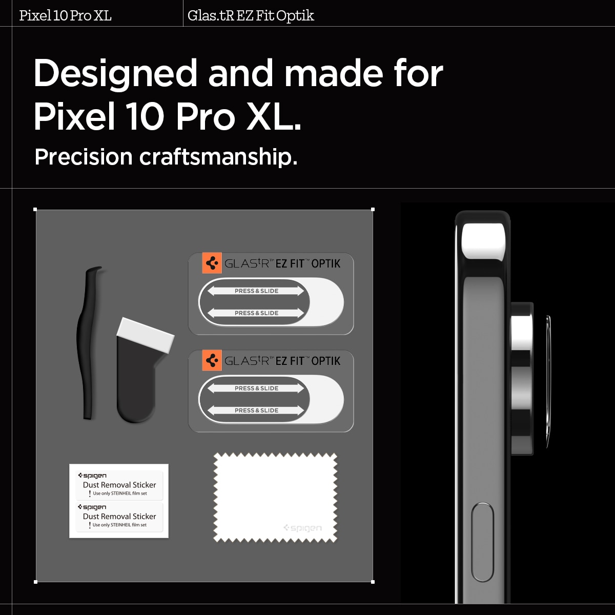 Google Pixel 10 Pro XL EZ Fit Linsebeskytter (2-pack), Gjennomsiktig