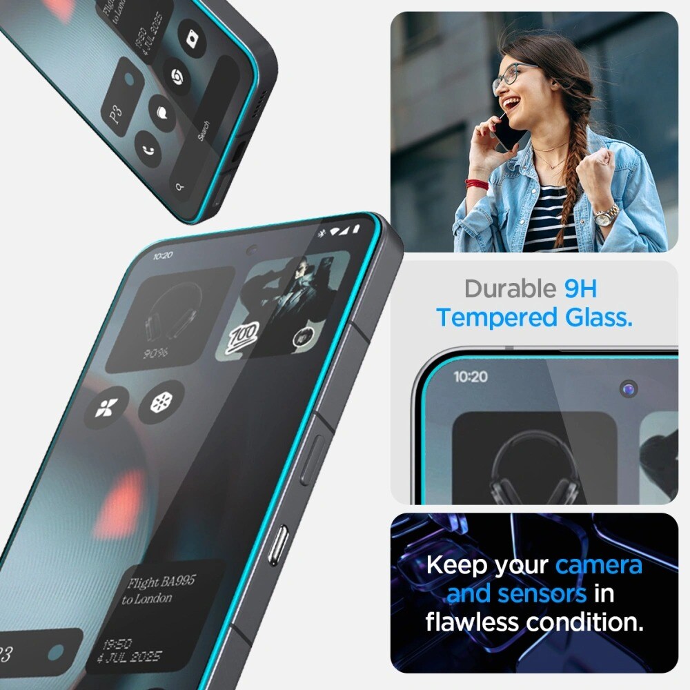 Nothing Phone 3 Skjermbeskytter med monteringsramme (2-pack) GLAS.tR EZ Fit