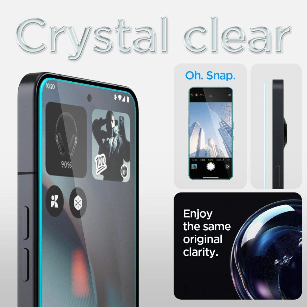 Nothing Phone 3 Skjermbeskytter med monteringsramme (2-pack) GLAS.tR EZ Fit