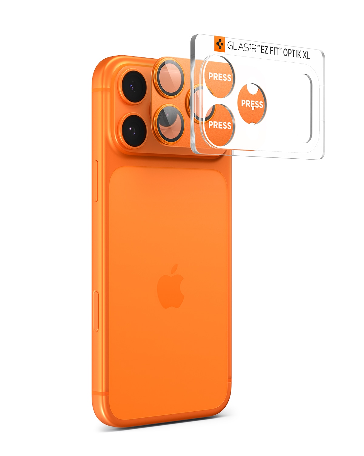 iPhone 17 Pro EZ Fit Kamerabeskyttelse - Optik Pro XL, Oransje