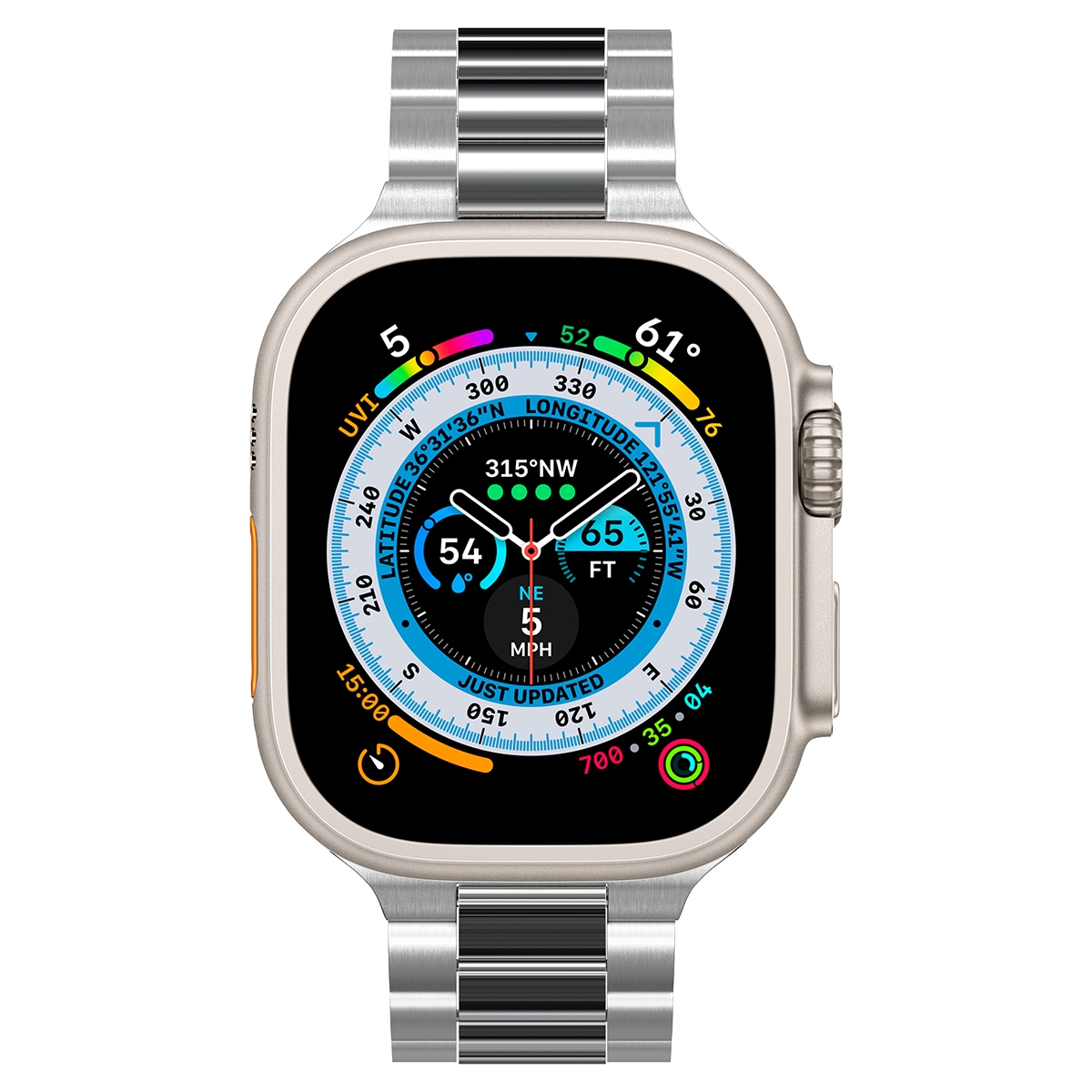Apple Watch Ultra 49mm 2nd Gen Metallreim Modern Fit 316L, Sølv