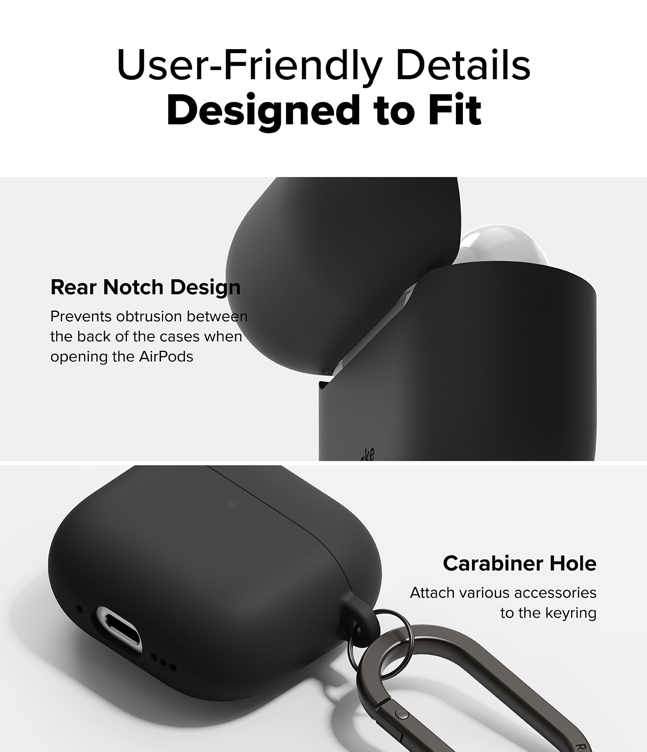 Apple AirPods 4 Silikondeksel, Black