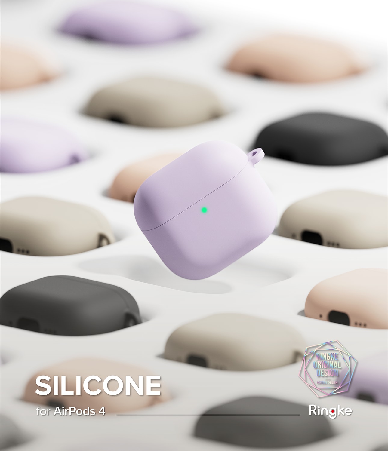 Apple AirPods 4 Silikondeksel, Light Purple