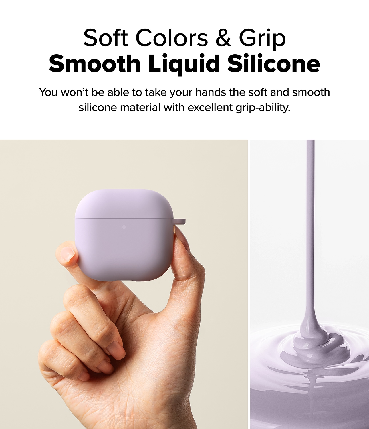 Apple AirPods 4 Silikondeksel, Light Purple