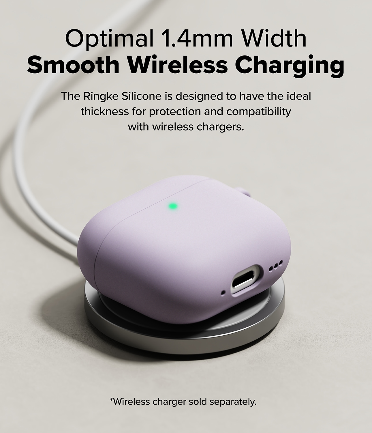 Apple AirPods 4 Silikondeksel, Light Purple