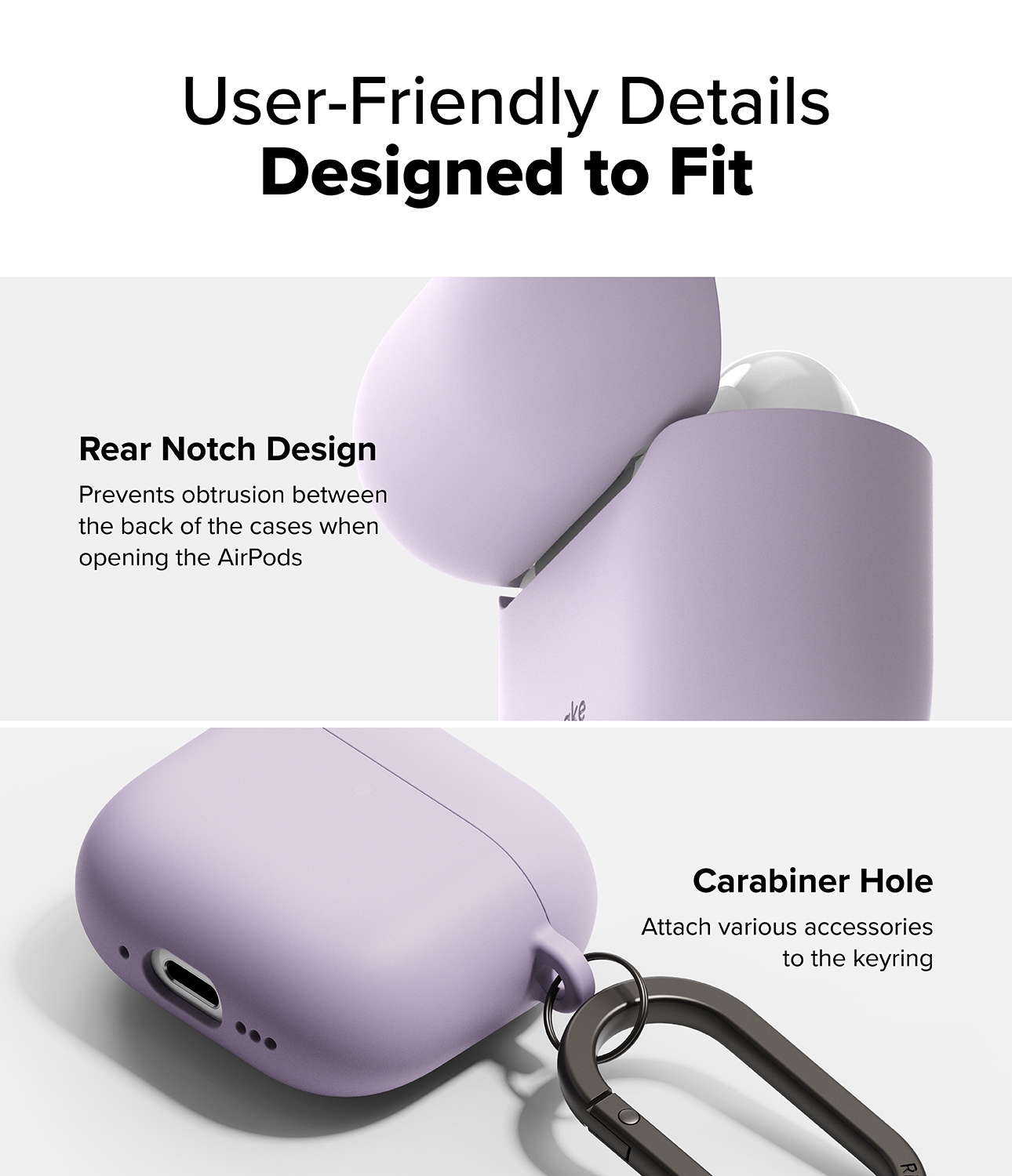 Apple AirPods 4 Silikondeksel, Light Purple