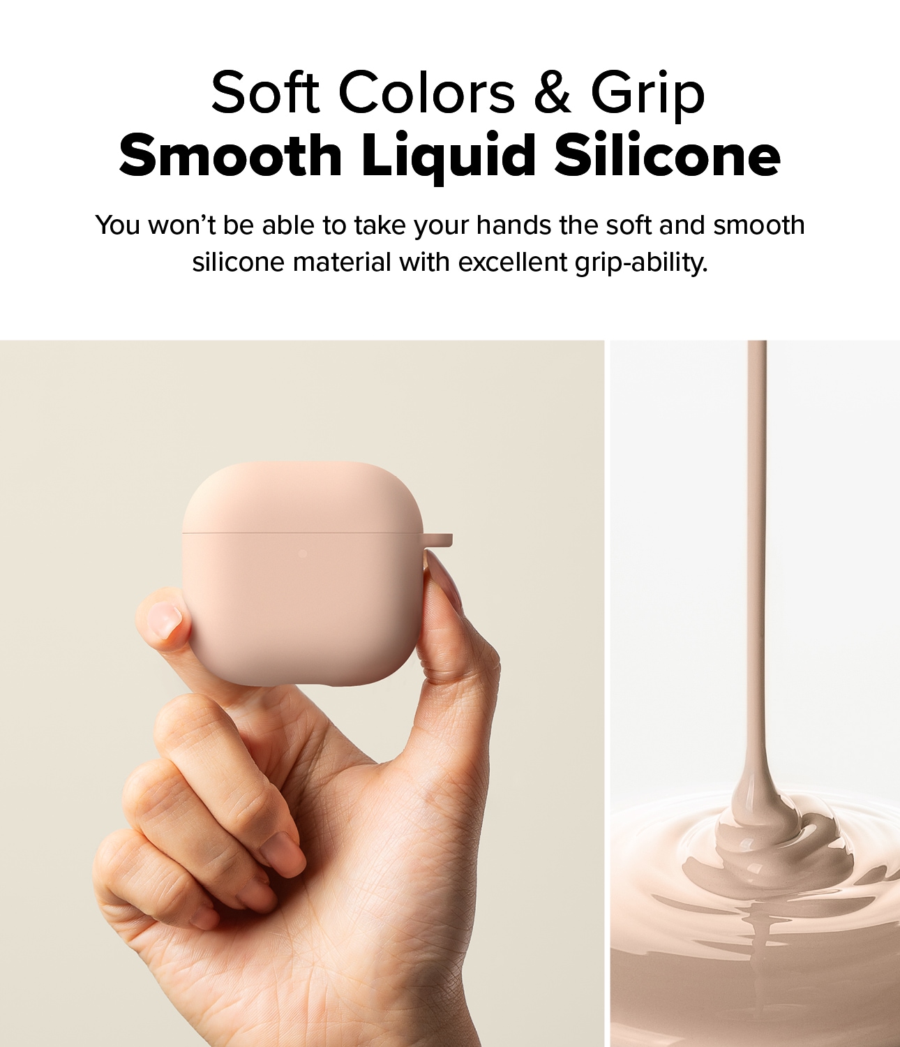 Apple AirPods 4 Silikondeksel, Pink Sand